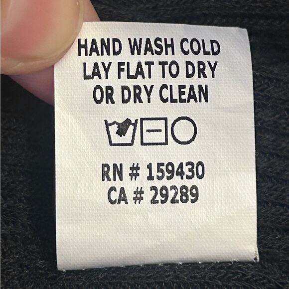 Sen Modal Blend Black Longline Duster Cardigan Sweater Size 2 Open Front Pockets - Picture 3 of 3